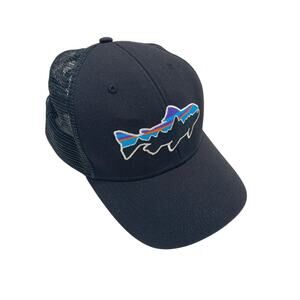 Patagonia Fish logo Trucker hat mesh back One Size A1 A1 3335